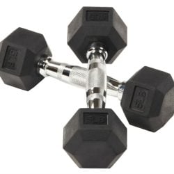 BalanceFrom Rubber Hex Dumbbells